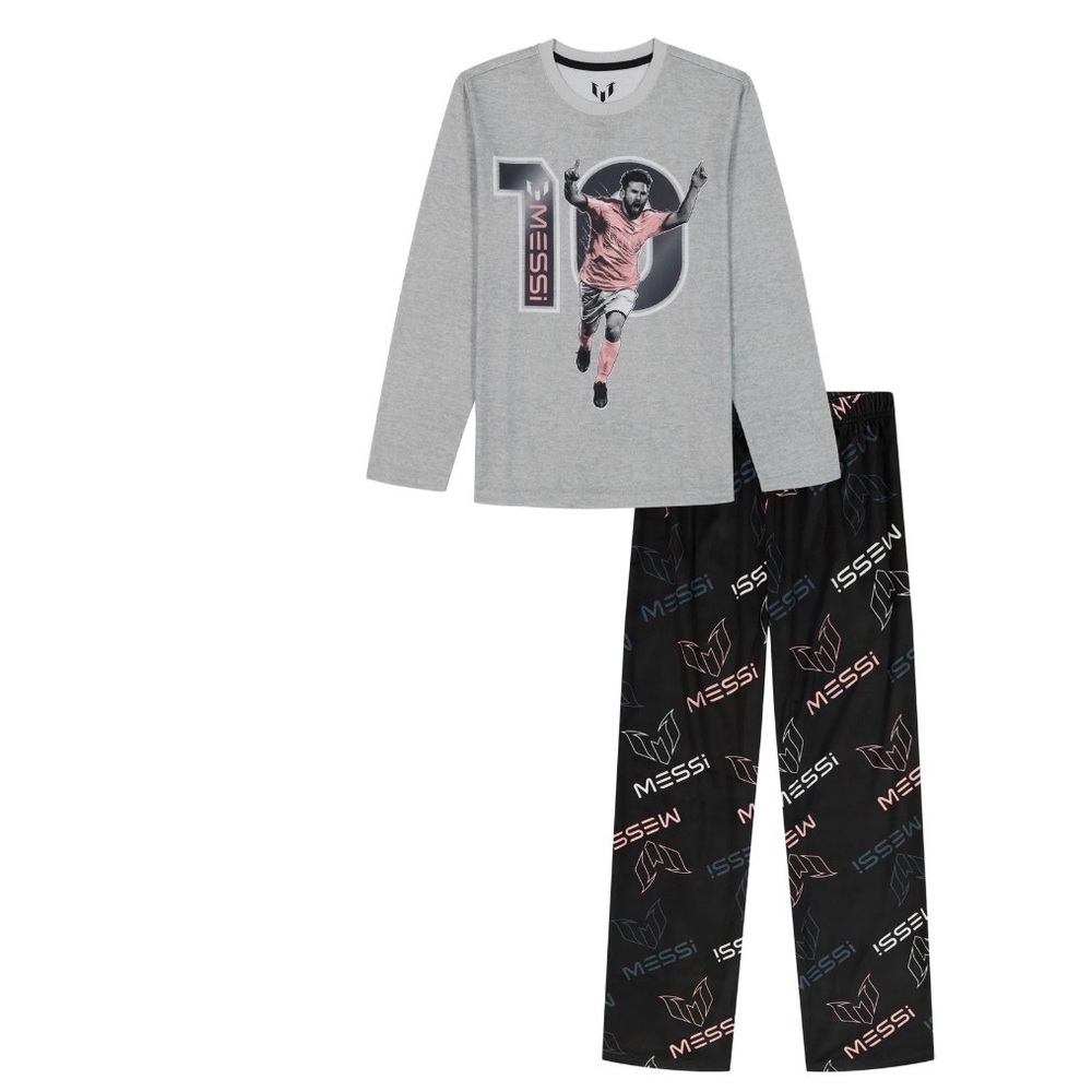 Messi Kids Pajama Set - Gray and Black
